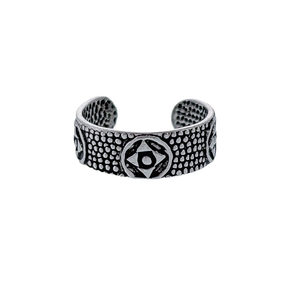Vintage Sterling Silver 925 Hobnail Toe Ring Size 3 Adjustable